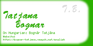 tatjana bognar business card